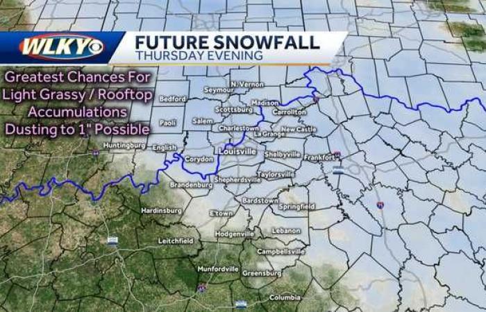 Snow showers possible Thursday in the Louisville region