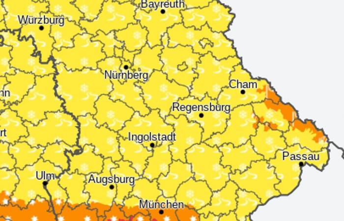 DWD storm warning of “heavy snowfall”