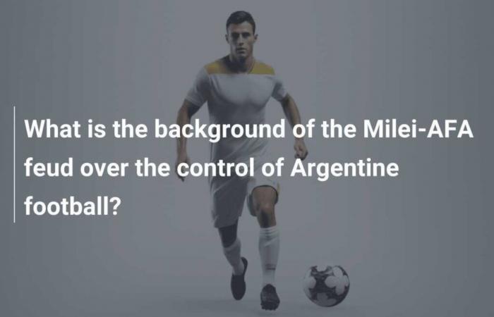 What is the context of the rivalry between Milei and the AFA over control of Argentine football?