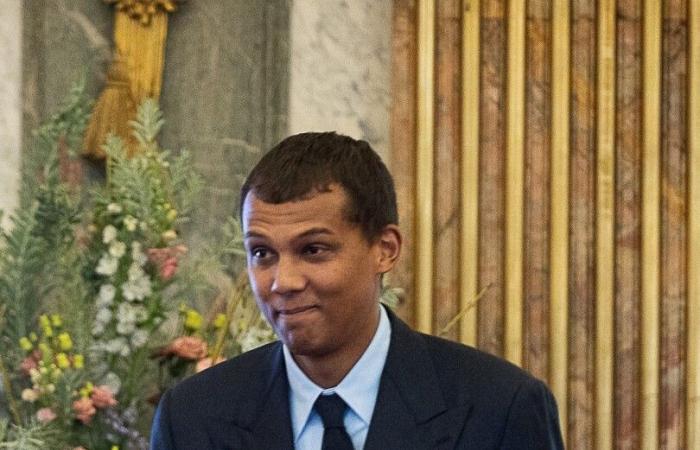 King Philippe of Belgium decorates singer Stromae