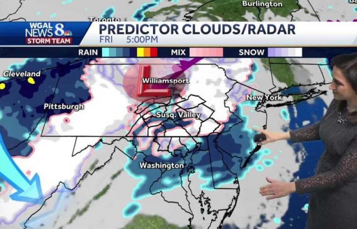 Hour-by-hour snow projections for South-Central PA