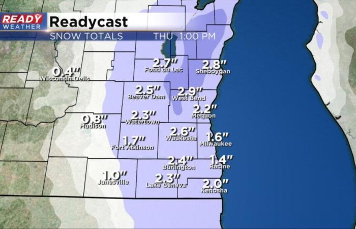 Steady snow expected for Thursday morning commute