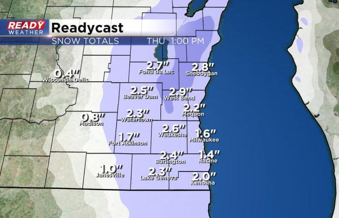 Steady snow expected for Thursday morning commute