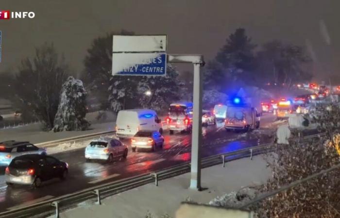 Snowy episode in Île-de-France: 400 km of traffic jams, chaos in airports and train stations