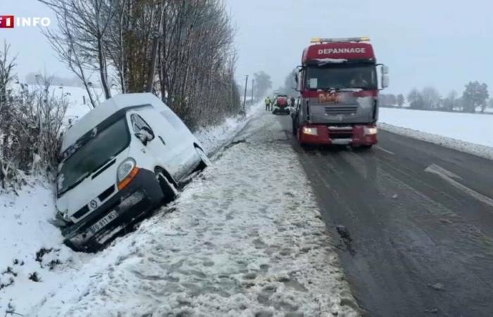 “Every five minutes, a car in a ditch”: motorists surprised by snow in the west of France