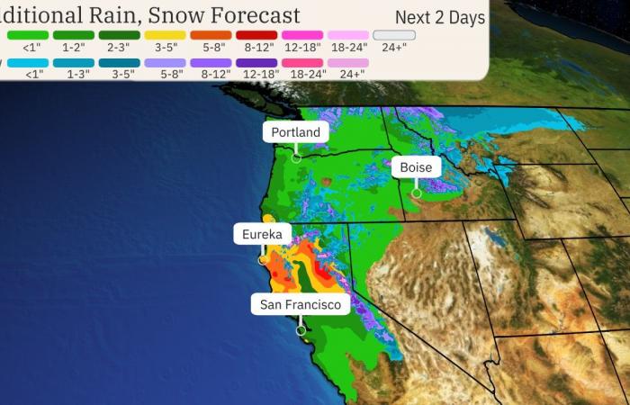 Strong Atmospheric River A West Flood Danger