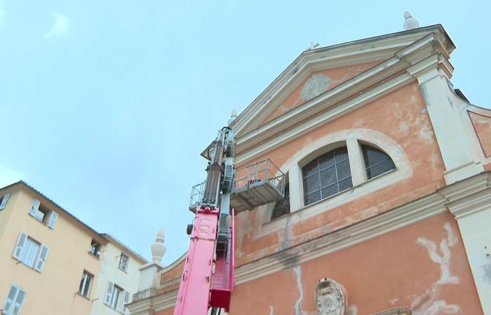 before the pope's visit to Corsica, the renovated Ajaccio cathedral