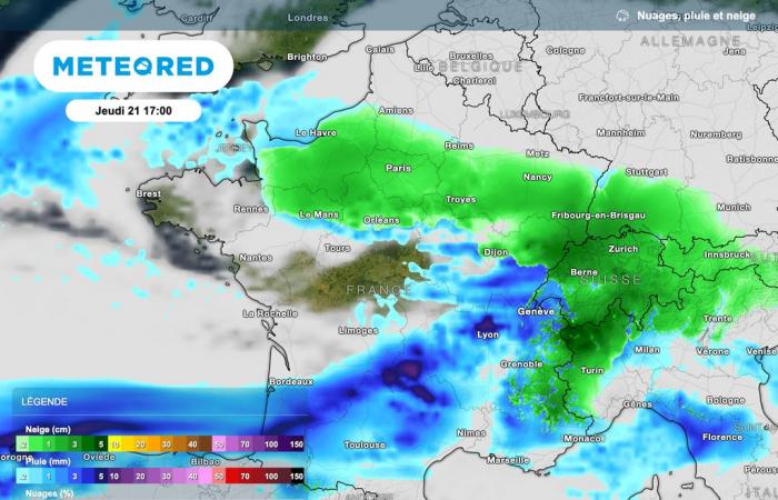 our maps confirm snowfall in France! What time will it snow in your area?