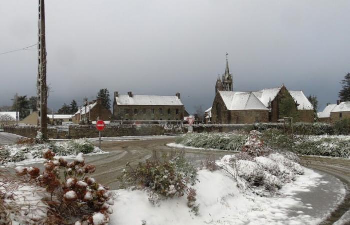 The small town of Côtes-d'Armor woke up to 5 cm of snow, but can count on Bernard