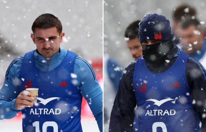 VIDEO. France – Argentina: hat and neck warmer for Antoine Dupont… Training in the snow for the Blues on the eve of the match