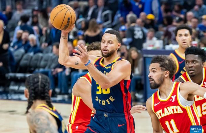 Golden State Warriors vs. Atlanta Hawks-Xinhua