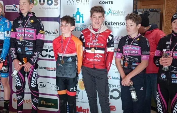 Creusot Cyclisme: Hugo Antunes on the podium at the regional cyclo cross Challenge