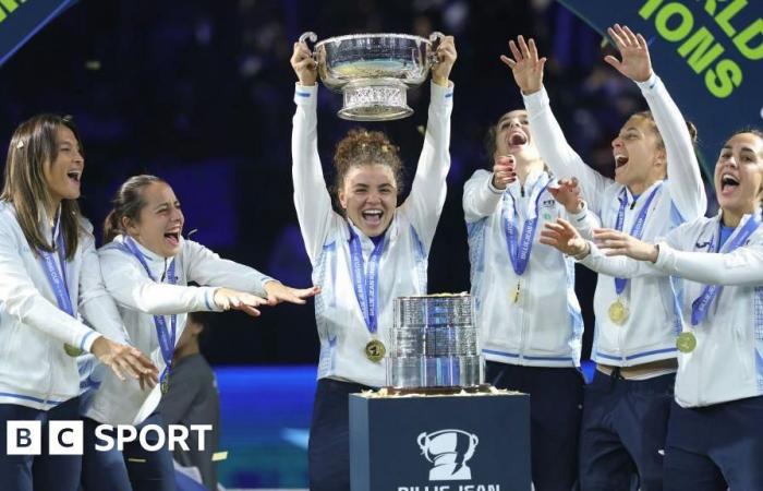 Billie Jean King Cup 2024: Italy win first title since 2013 with 2-0 victory over Slovakia