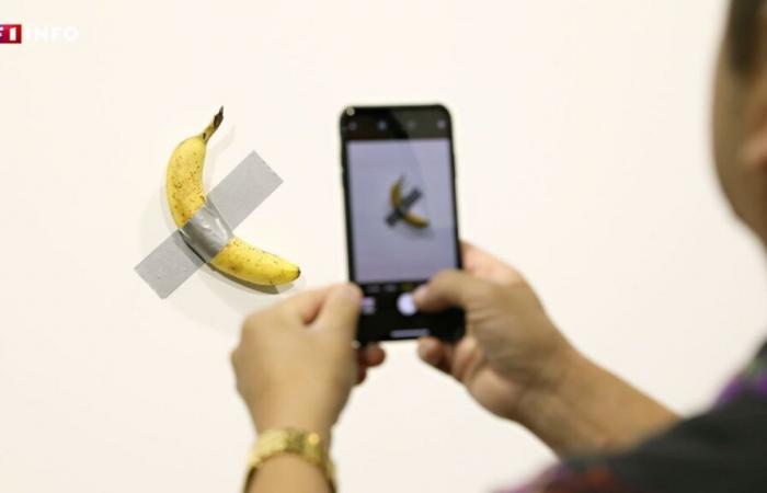 A banana taped to a wall: this controversial work of art by Maurizio Cattelan sells for $6.2 million