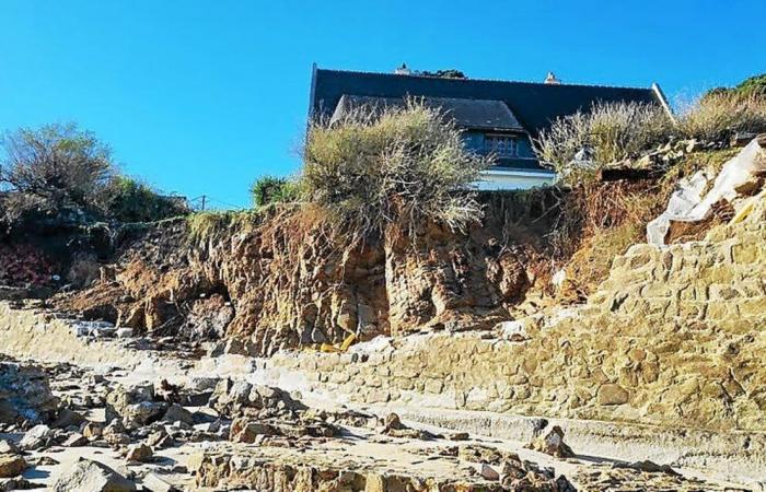 “This is certainly the start of the problems”: the wall of two properties collapses on the beach in Saint-Pierre-Quiberon