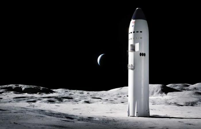 Watch how the Starship rocket will land astronauts on the Moon