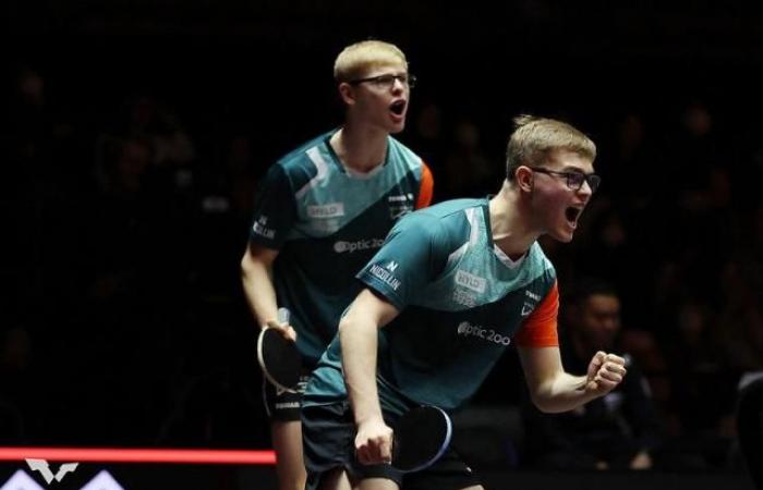 The Lebrun brothers in the doubles final of the WTT Circuit Finals