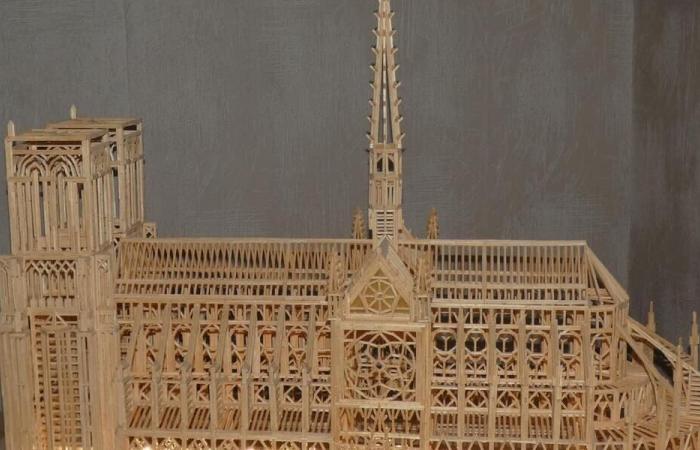 “I devoted a year to its creation”: his matchstick model of Notre-Dame