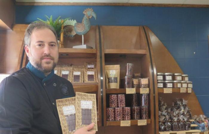 The chocolatier will delight the end of year celebrations at the Argenton-sur-Creuse market