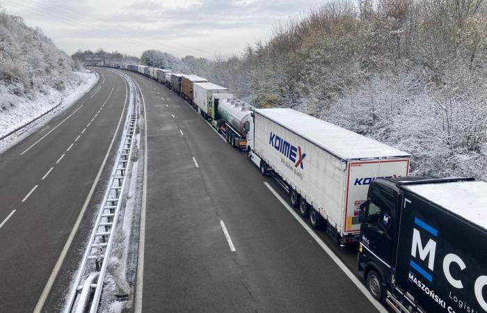 More than 2,000 trucks blocked on the A36, school transport, restrictions, follow the evolution of the situation in Franche-Comté