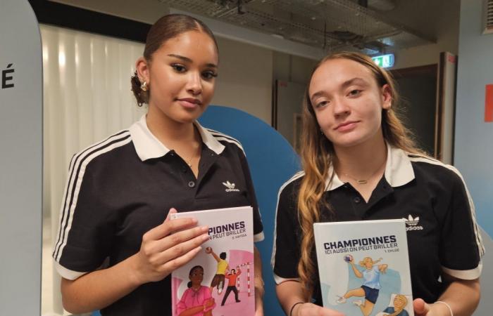 A comic strip carried by young handball players from Seine-Saint-Denis