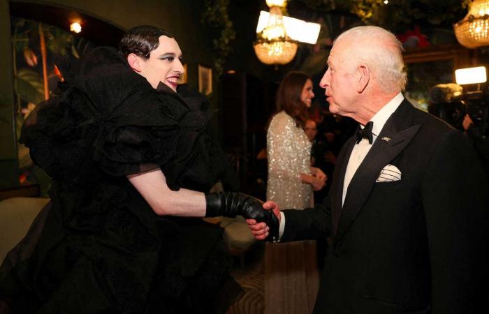 King Charles III meets Elton John and Nemo after his evening alone at the Royal Variety Performance