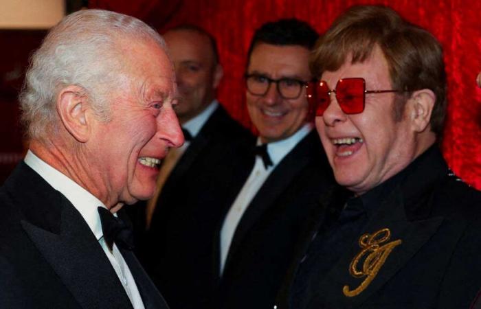 King Charles III meets Elton John and Nemo after his evening alone at the Royal Variety Performance