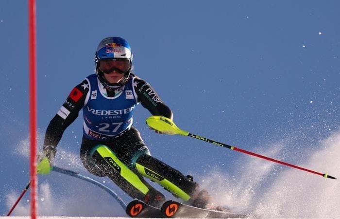 Lara Colturi second in slalom at 18 behind Shiffrin: she is Italian but competes for Albania