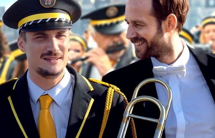 Benjamin Lavernhe, Pierre Lottin and Jacques Bonnaffé for “En Fanfare”