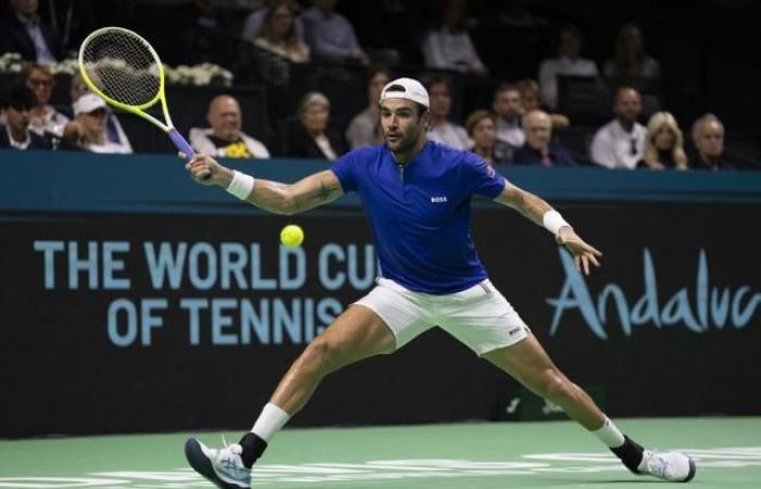 Matteo Berrettini gives Italy lead against Australia in Davis Cup semi-finals