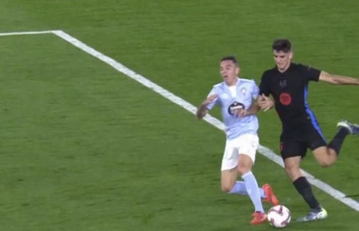 Pedro Martín explains the possible penalty, and expulsion, of Gerard Martín on Iago Aspas: “Small justification”