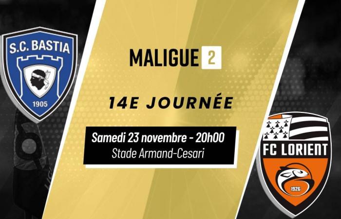 LIVE – The SC Bastia – FC Lorient match with live commentary (14th day of Ligue 2)