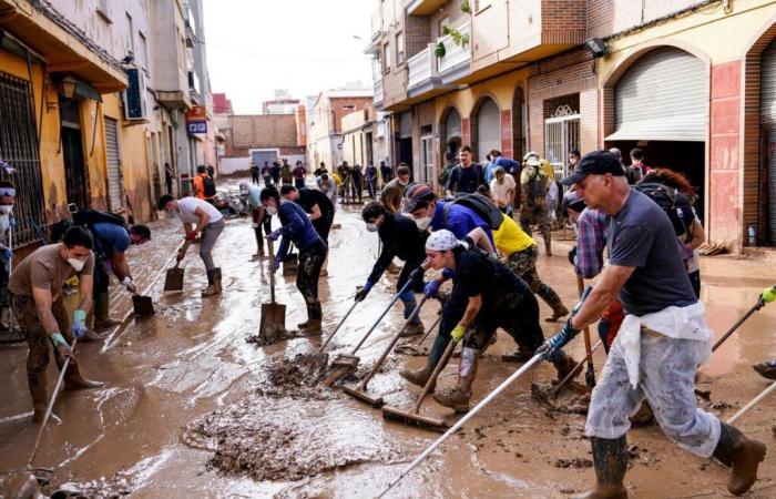 In Valencia, Spain, a worker working on restoring a school after floods dies after the roof collapses