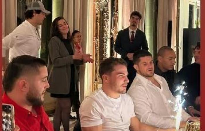 Antoine Dupont's birthday in Paris with Léna Situations, rugby players and other stars in pictures