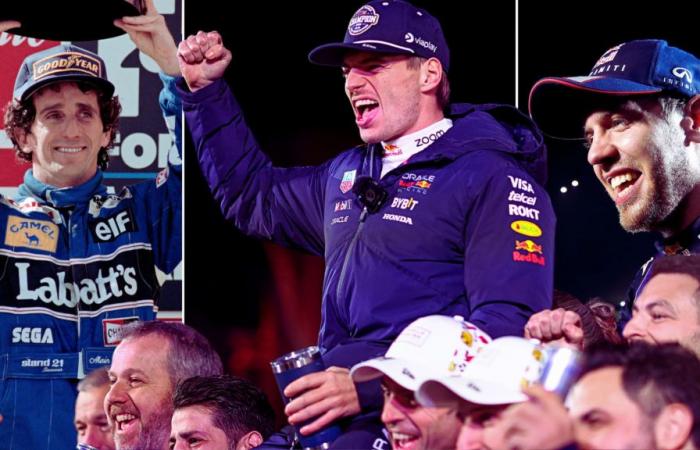 The four-time world champions Max Verstappen joins in the all-time list – and those still left ahead of him