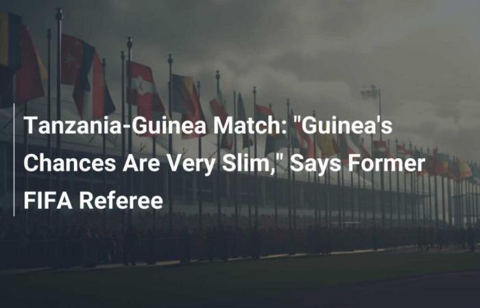 Tanzania-Guinea match: “Guinea’s chances are very slim,” says former FIFA referee