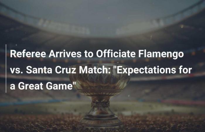 The referee arrives to officiate the Flamengo match against Santa Cruz: “Expectations for a great match”