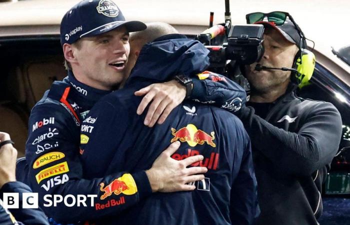 Max Verstappen wins fourth world title as George Russell triumphs in Las Vegas Grand Prix