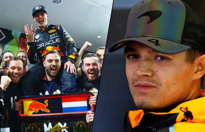 ‘Max just doesn’t have a weakness’ – Lando Norris hails champion Max Verstappen as he seals title glory in Las Vegas