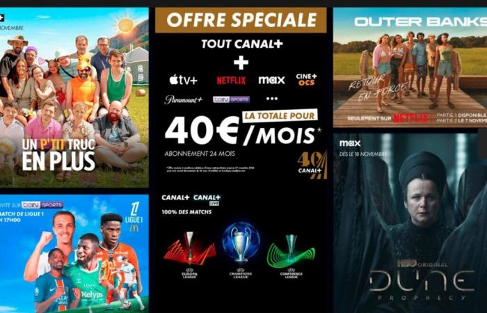 Canal+ is 40 years old, and it's celebrating with a pack with ALL streaming platforms included (Apple TV+, Netflix, etc.)