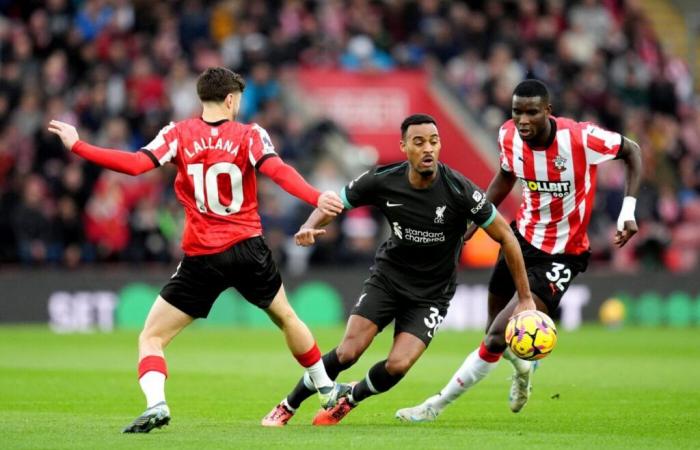 Liverpool s’en sort à Southampton – Premier League – J12 – Southampton-Liverpool (2-3)