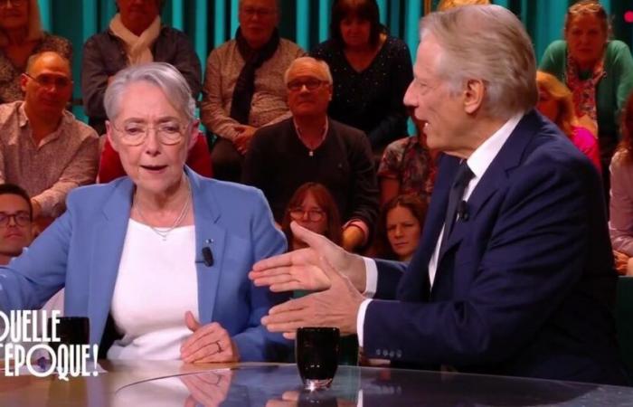 “Stop there”: Lively exchanges between Dominique de Villepin and Élisabeth Borne in “Quelle époque!” on France 2