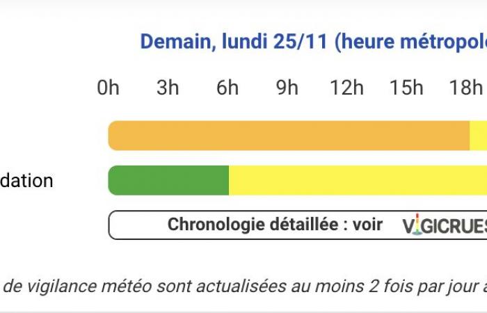 Weather alert for violent winds this Monday, November 25 in the Pyrénées-Atlantiques, Hautes-Pyrénées, Gers, Haute-Garonne, Ariège, Tarn-et-Garonne