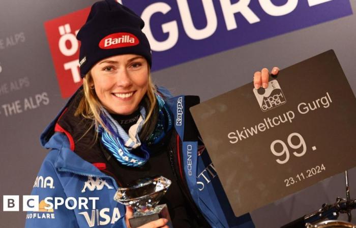 Mikaela Shiffrin: American claims 99th World Cup win in Gurgl slalom