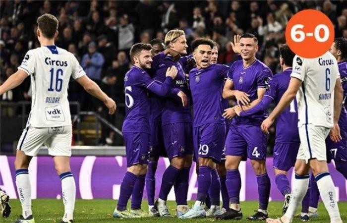 Anderlecht humiliates AA Gent under the impetus of strong Kasper Dolberg, Buffalo’s end with nine after two red cards