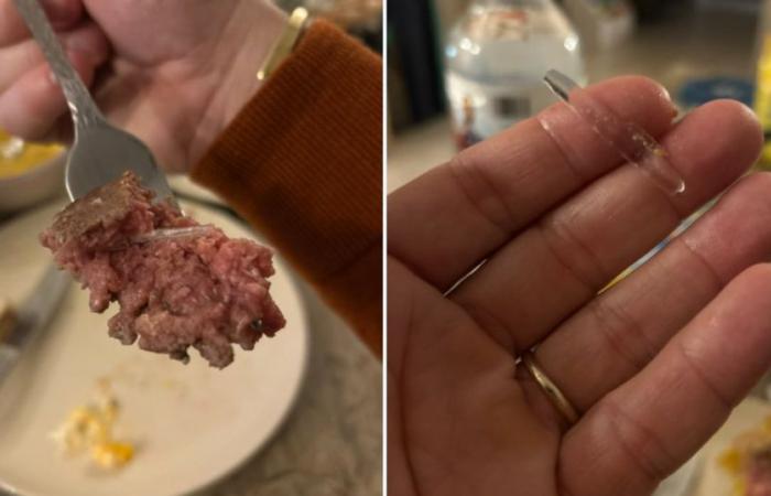 a man says he injured himself by biting a piece of glass into a Picard minced steak