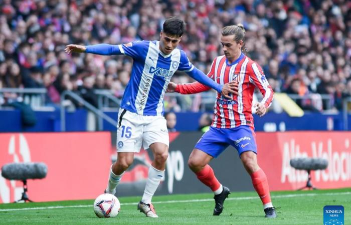 Atlético de Madrid vs. Deportivo Alaves-Xinhua