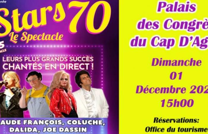 Cap d'Agde – Stars 70: a journey into the golden age of music at the Palais des Congrès