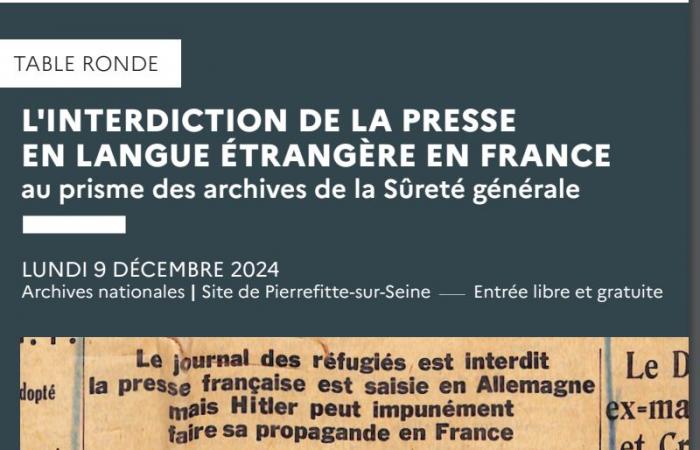 The ban on the foreign language press in France through the prism of the general security archives (1914-1940)