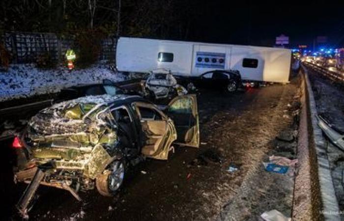 a victim of the road pileup on the A6B has died